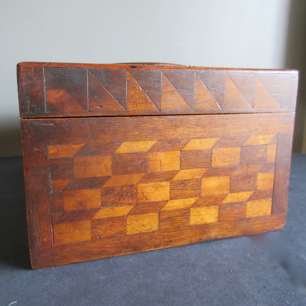 19th Century Inlaid Marquetry Wooden Box