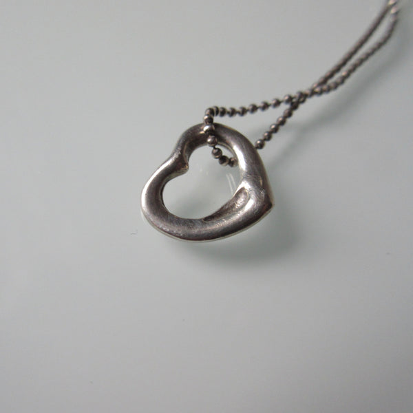 Vintage Tiffany Heart Necklace 18"