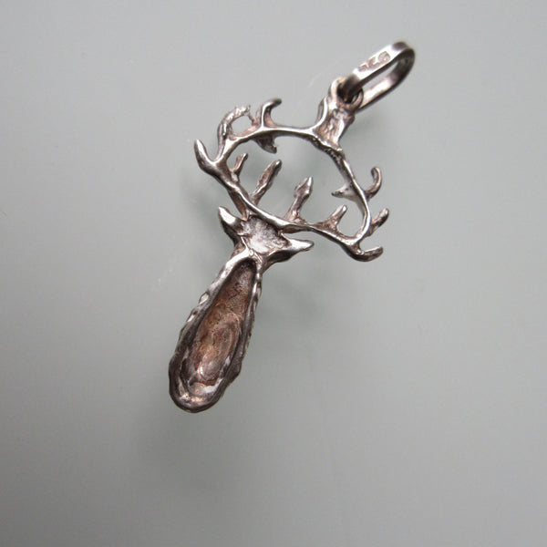 Sterling Silver Buck Pendant & New Box Chain Necklace