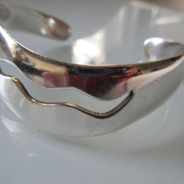 Sterling Silver Curved Cuff
