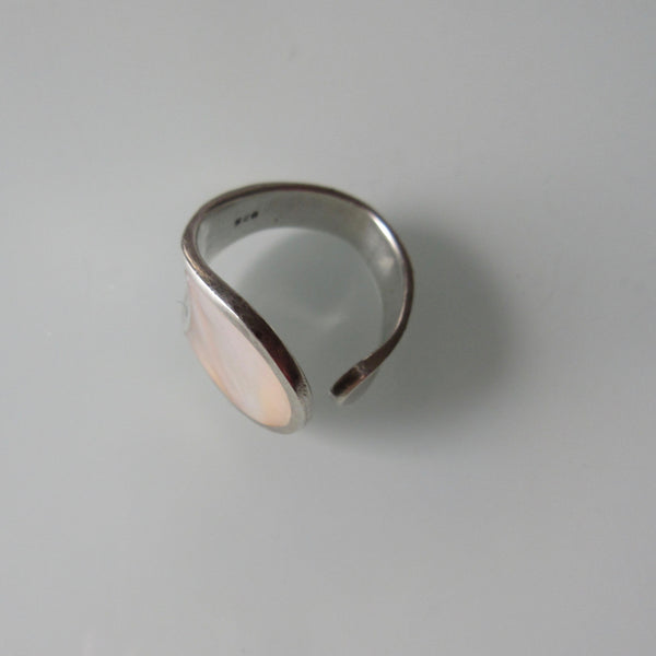 Cuff Sterling Silver Mother of Pearl Ring