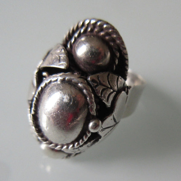 Vintage Sterling Silver Poison Ring Taxco Mexican