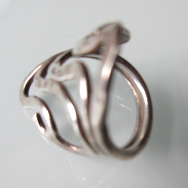Contemporary Organic Swirl Sterling Silver Ring