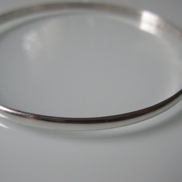 Vintage Smooth Mexican Sterling Silver Bangle