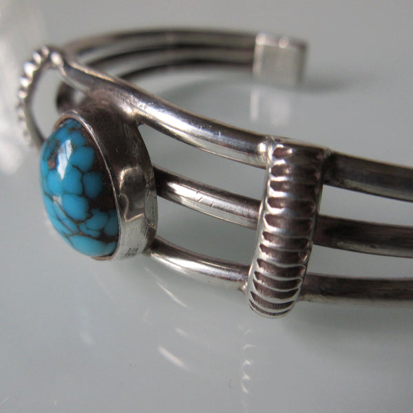 Vintage Navajo Silver Turquoise Cuff