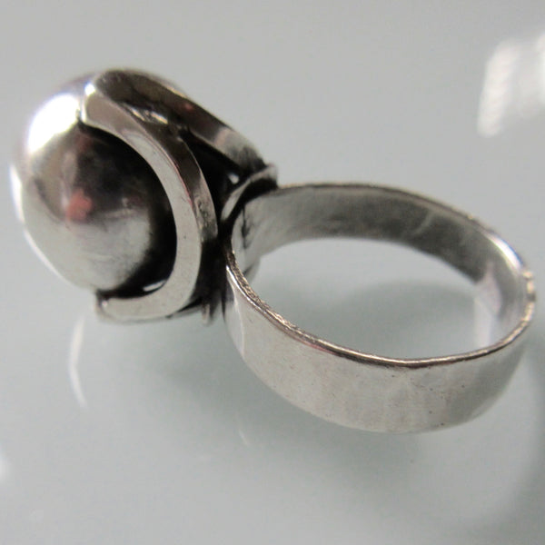 Vintage Silver Ball Ring