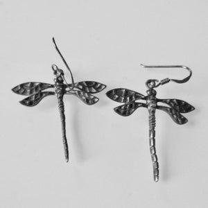 Dragon Fly Silver Dangle Earrings