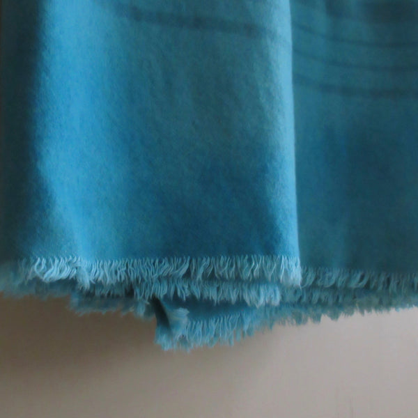 Vintage Dip Dyed Wool Blanket Turquoise