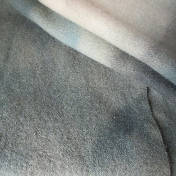 Vintage Dip Dyed & Over Dyed Wool Blanket Turquoise OliveGreen