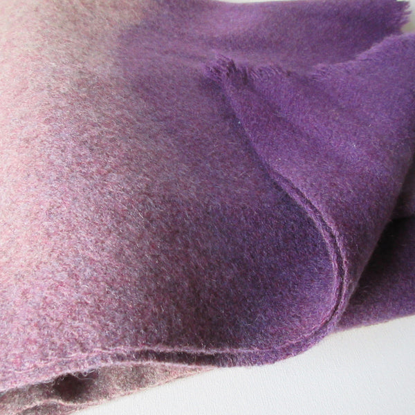Vintage Dip Dyed Heather Wool Blanket - Purple