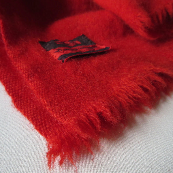 Dip Dyed Vintage Wool Blanket Red
