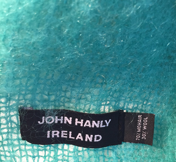 Mohair Wool Scarf John Hanly - Green Turquoise